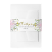 春の結婚式招待状用帯ワイルドフラワー 招待状ベリーバンド (正面例)