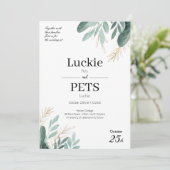 春の結婚式招待状(葉花) 招待状 (スタンド正面)