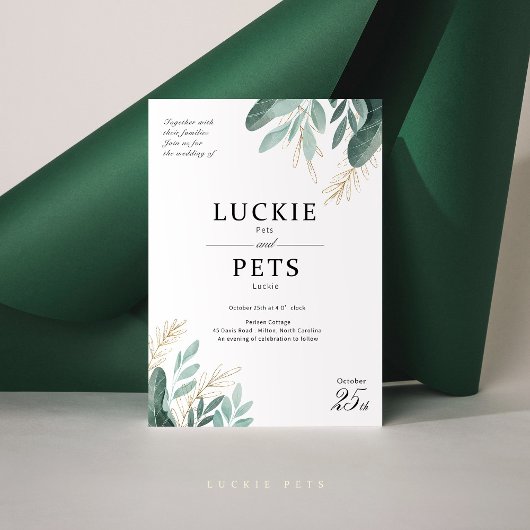 春の結婚式招待状(葉花) 招待状