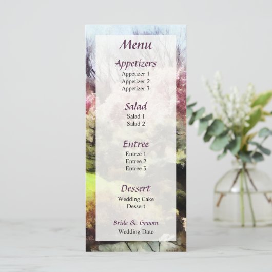 春の結婚式日本のメニュー… メニュー (スタンド正面)