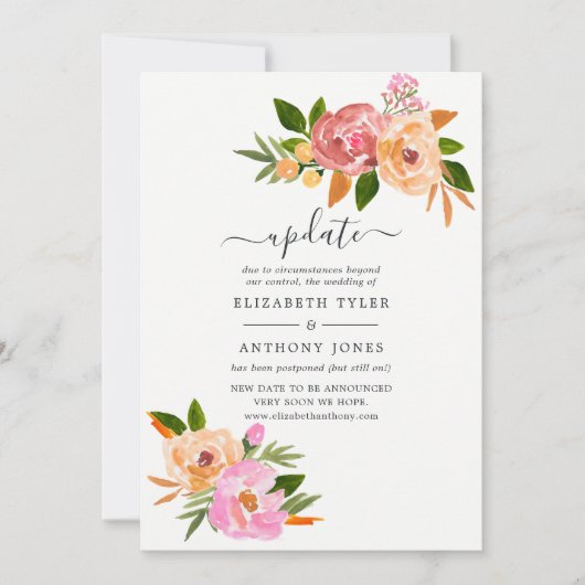 春の結婚式更新 招待状 (正面)