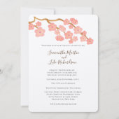 春の結婚式桜さくらんぼブロッサムツリー 招待状 (正面)