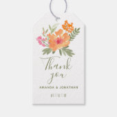 春の結婚式水彩フラワーズゲストの好意 ギフトタグ (正面)