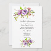 春の結婚式水彩フローラ招待状 招待状 (正面)