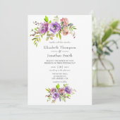 春の結婚式水彩フローラ招待状 招待状 (スタンド正面)