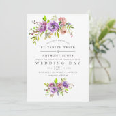 春の結婚式水彩フローラ招待状 招待状 (スタンド正面)