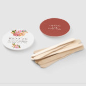 春の結婚式水彩花の好み ハンドファン (組立なし)