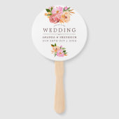 春の結婚式水彩花の好み ハンドファン (正面)
