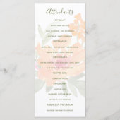 春の結婚式水彩花結婚式 プログラム (裏面)