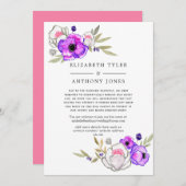 春の結婚式減らフローラの一覧 案内状 (正面/裏面)