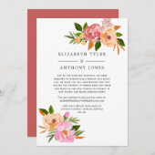 春の結婚式減らフローラの一覧 案内状 (正面/裏面)