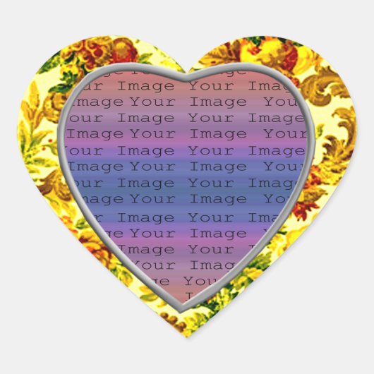 春の結婚式用シール ハートシール (正面)