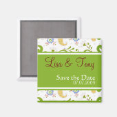 春の結婚式- カスタマイズ マグネット (正面/裏面)