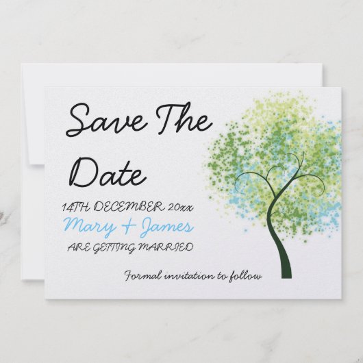 春の結婚式 スワイリー ツリー "Save The Date" セーブザデート (正面)
