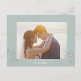 春の結婚式 写真の御礼 ポストカード
