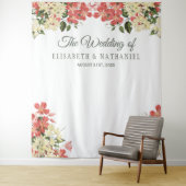 春の結婚式 花園 フォトブース 背景 タペストリー (インサイチュ)