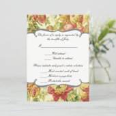 春の結婚式 返信カード 招待状 (スタンド正面)