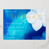 春の結婚愛着 箔招待状 (正面)