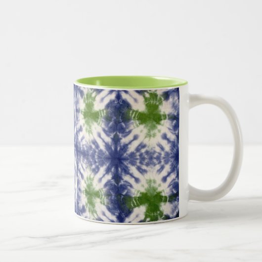 春の絞り染めのマグ11のoz ツートーンマグカップ (右)