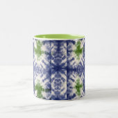 春の絞り染めのマグ11のoz ツートーンマグカップ (中央)