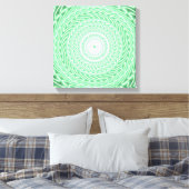 春の緑の円のパターン キャンバスプリント (インサイチュ (寝室))