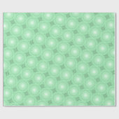 春の緑の円のパターン ラッピングペーパー (フラット)
