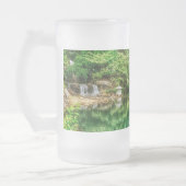 春の緑の反射 フロストグラスビールジョッキ (左)