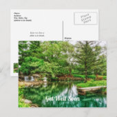 春の緑の反射　回復をお祈りします ポストカード (正面/裏面)