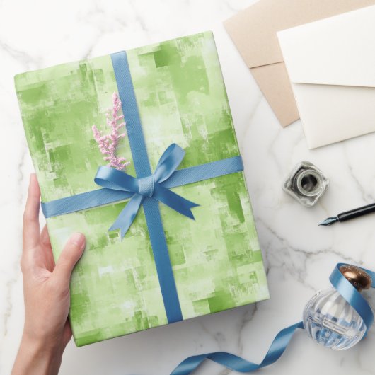 春の緑の抽象 ラッピングペーパー (ギフト)