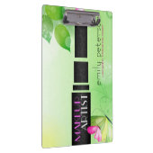 春の緑の背景(黒い美しい記号) クリップボード (右)