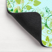 春の緑の花のmousepad マウスパッド (コーナー)