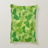 春の緑パターン アクセントクッション (裏面(縦))