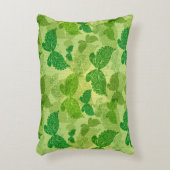 春の緑パターン アクセントクッション (正面(垂直))