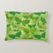 春の緑パターン アクセントクッション (裏面)