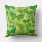 春の緑パターン クッション (裏面)