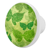 春の緑パターン セラミックノブ (右)