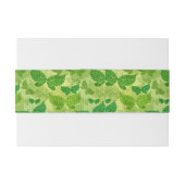 春の緑パターン 招待状ベリーバンド (裏面例)