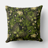 春の緑金ゴールドパターン クッション (裏面)