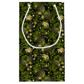 春の緑金ゴールドパターン スモールペーパーバッグ (裏面)