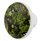 春の緑金ゴールドパターン セラミックノブ (右)