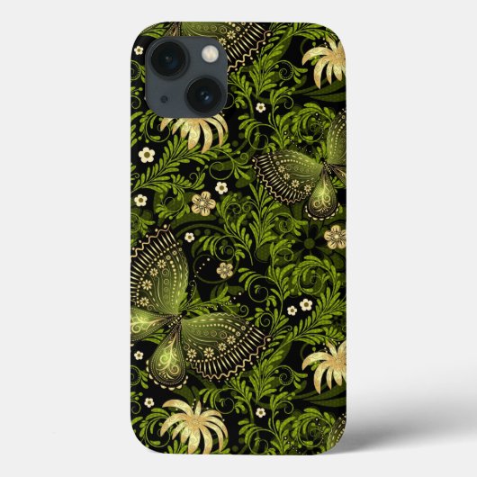 春の緑金ゴールドパターン Case-Mate iPhoneケース (裏面)