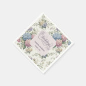 春の繊細なアジサイの花の結婚式 スタンダードカクテルナプキン (角)