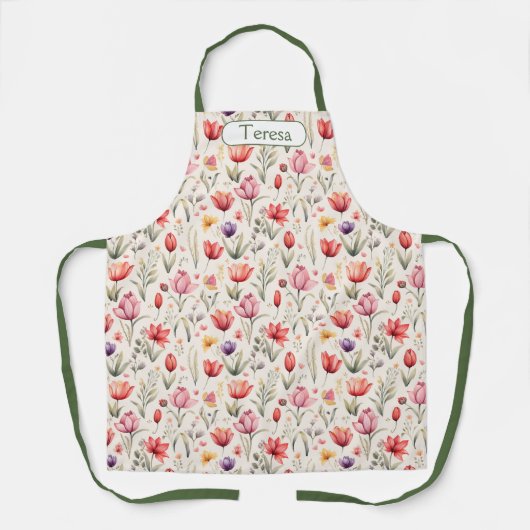 春の美しいを受け入れカスタマイズ-  エプロン (正面)
