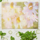 春の美しい淡いピンクのデイジーの星状体の歌 キッチンタオル (折り畳み)