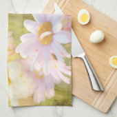 春の美しい淡いピンクのデイジーの星状体の歌 キッチンタオル (四つ折り)