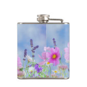 春の美しい野生の花 フラスク (裏面)