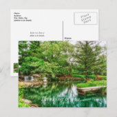 春の考え緑の反射 ポストカード (正面/裏面)