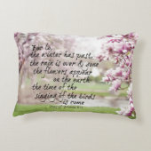 春の聖句とマグノリアの木 アクセントクッション (裏面)