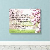 春の聖句とマグノリアの木 キャンバスプリント (インサイチュ (ウッドフロア))