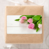 春の背景（チューリップの花） ラベル (インサイチュ)